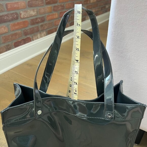 Armani Jeans Graphite Patent Leather Tote - Picture 3 of 15